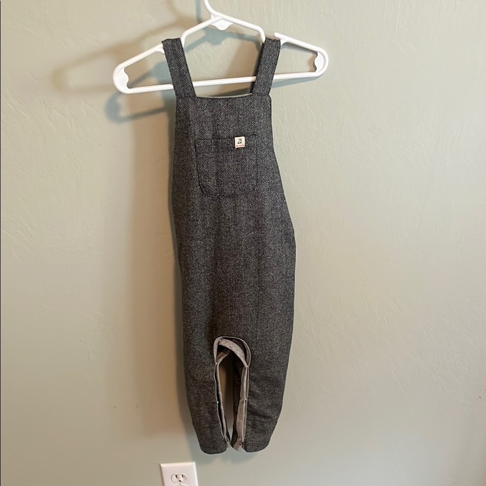 Gray Footies with Elastic Cuffs and Adjustable Straps